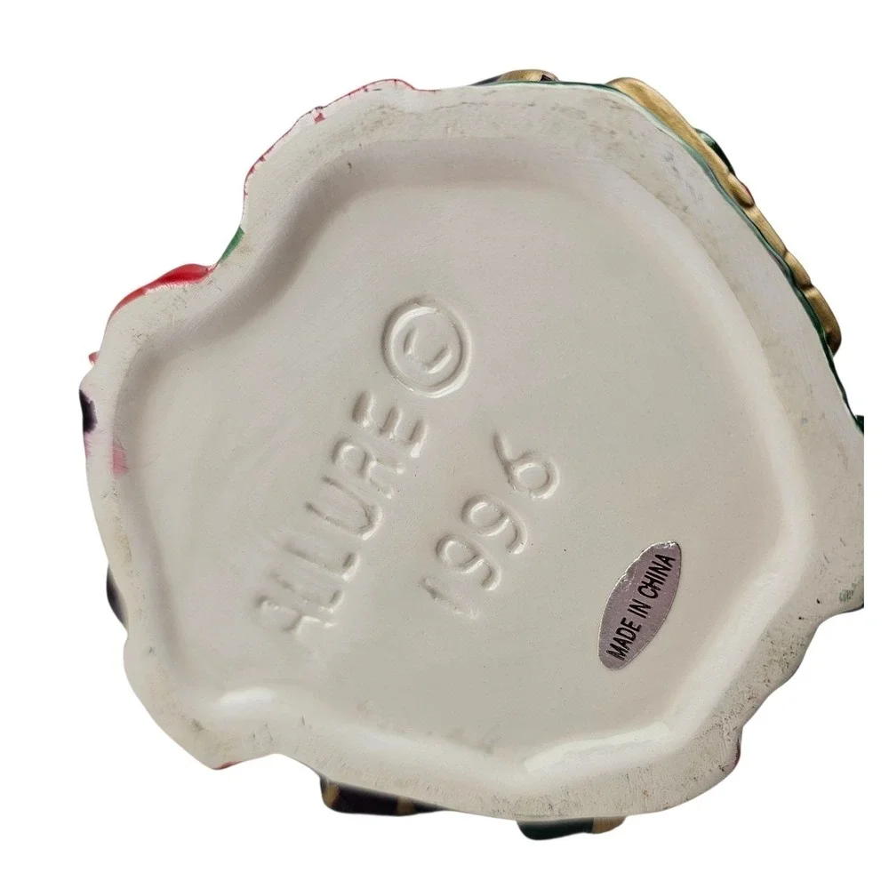 Allure 1996 Christmas Tree Ceramic‎ Soap Dispenser Holiday Decor